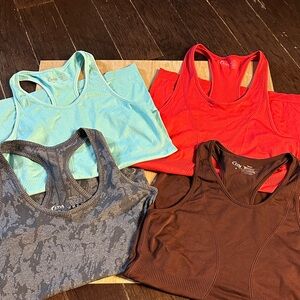 Zyia Active Women's Racerback Tank Top - Red, Blue, Brown, Gray